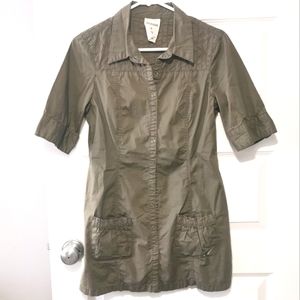 Garage brand short sleeve button up top